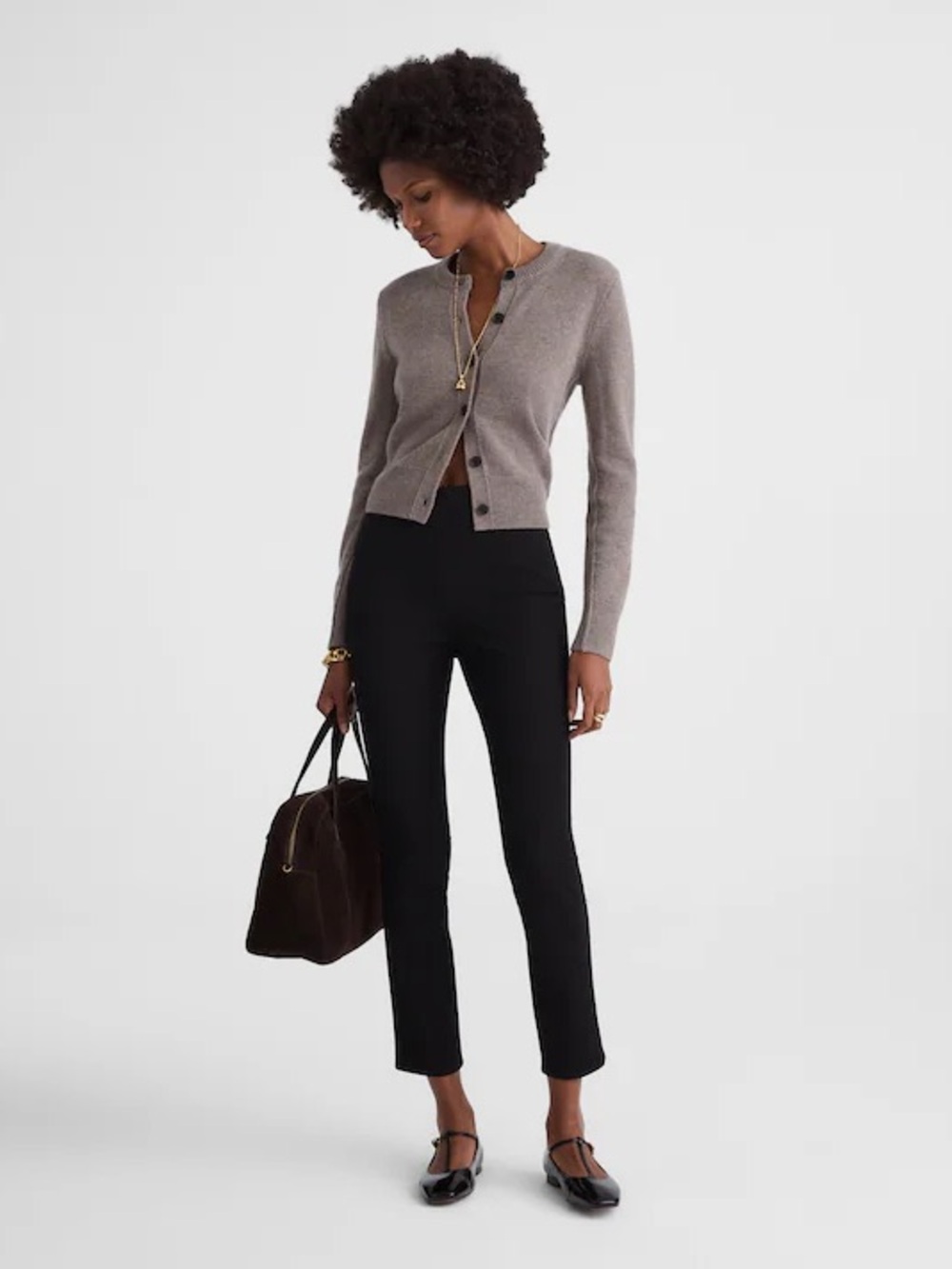 Madewell High-Rise Slim Crop Pants Jet Black Super Stretch Size 0 NWT